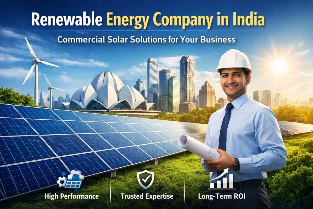 Commercial solar energy project by a renewable energy company in India